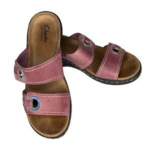 Clarks Lexi Willow Lavender Slide Sandals 6.5 M